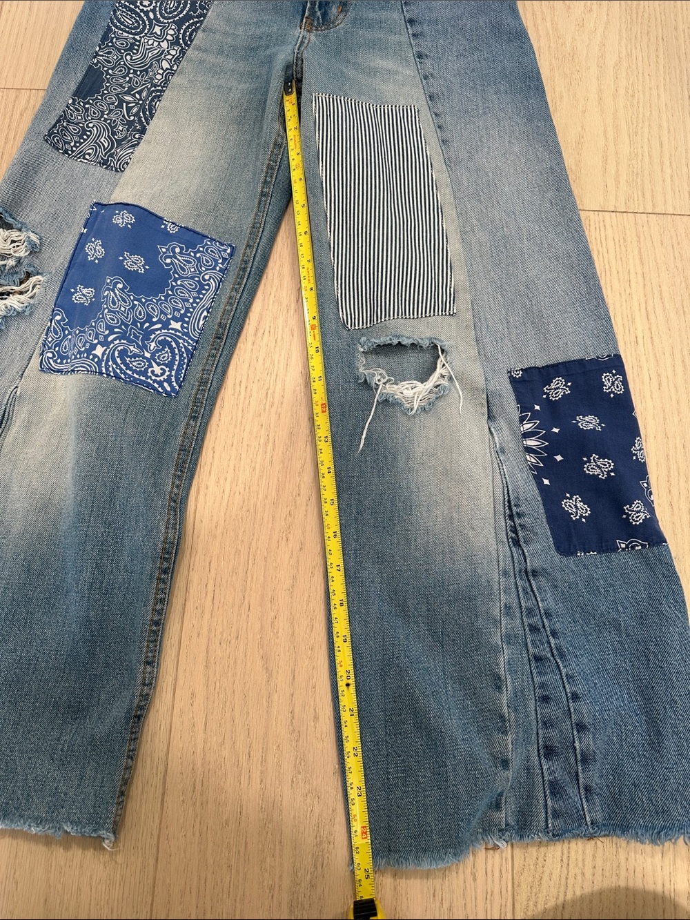We The Free Blue Heart of Gold Wide Leg Crop Jeans - Picture 10 of 12
